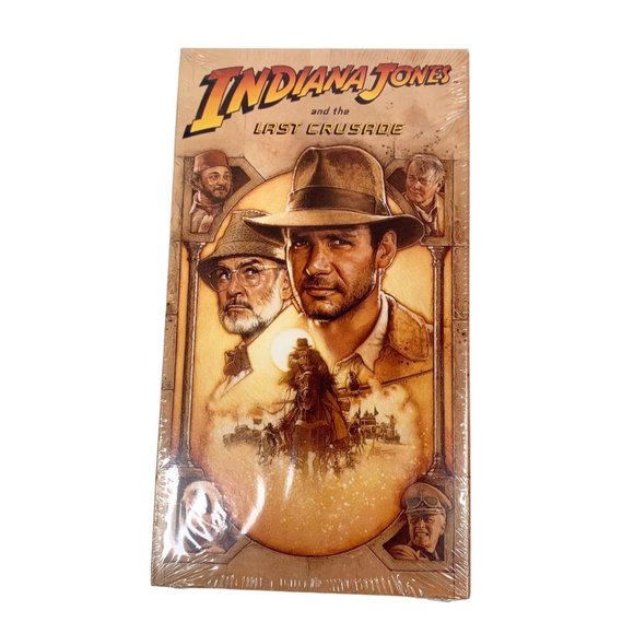 Indiana Jones and the Last Crusade VHS Harrison Ford Watermark Factory Sealed - Picture 1 of 9